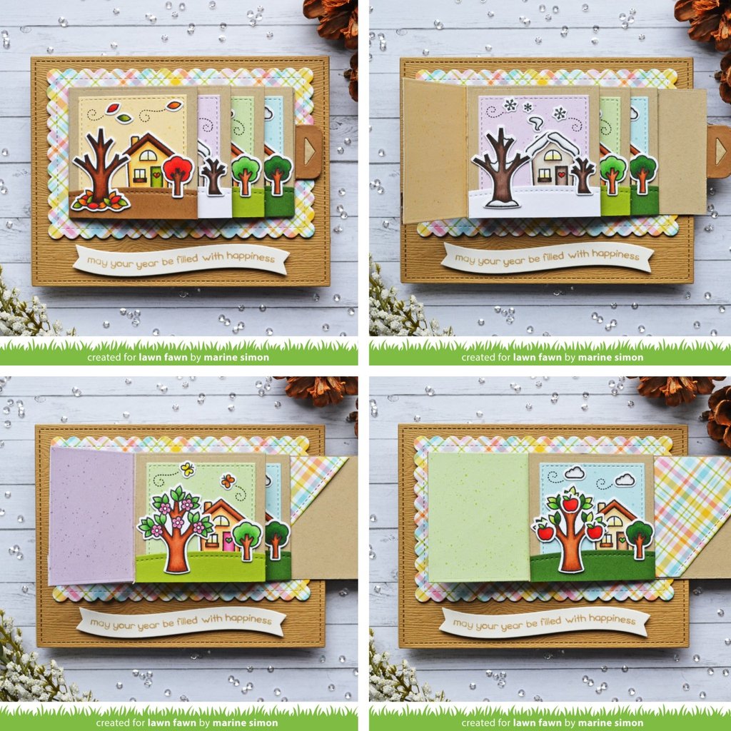 Lawn Cuts TREE BEFORE N’ AFTERS Custom Craft Dies 15pc. Scrapbooksrus 