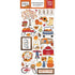 Echo Park 6"x12" FALL CHIPBOARD Accents Stickers Scrapbooksrus 