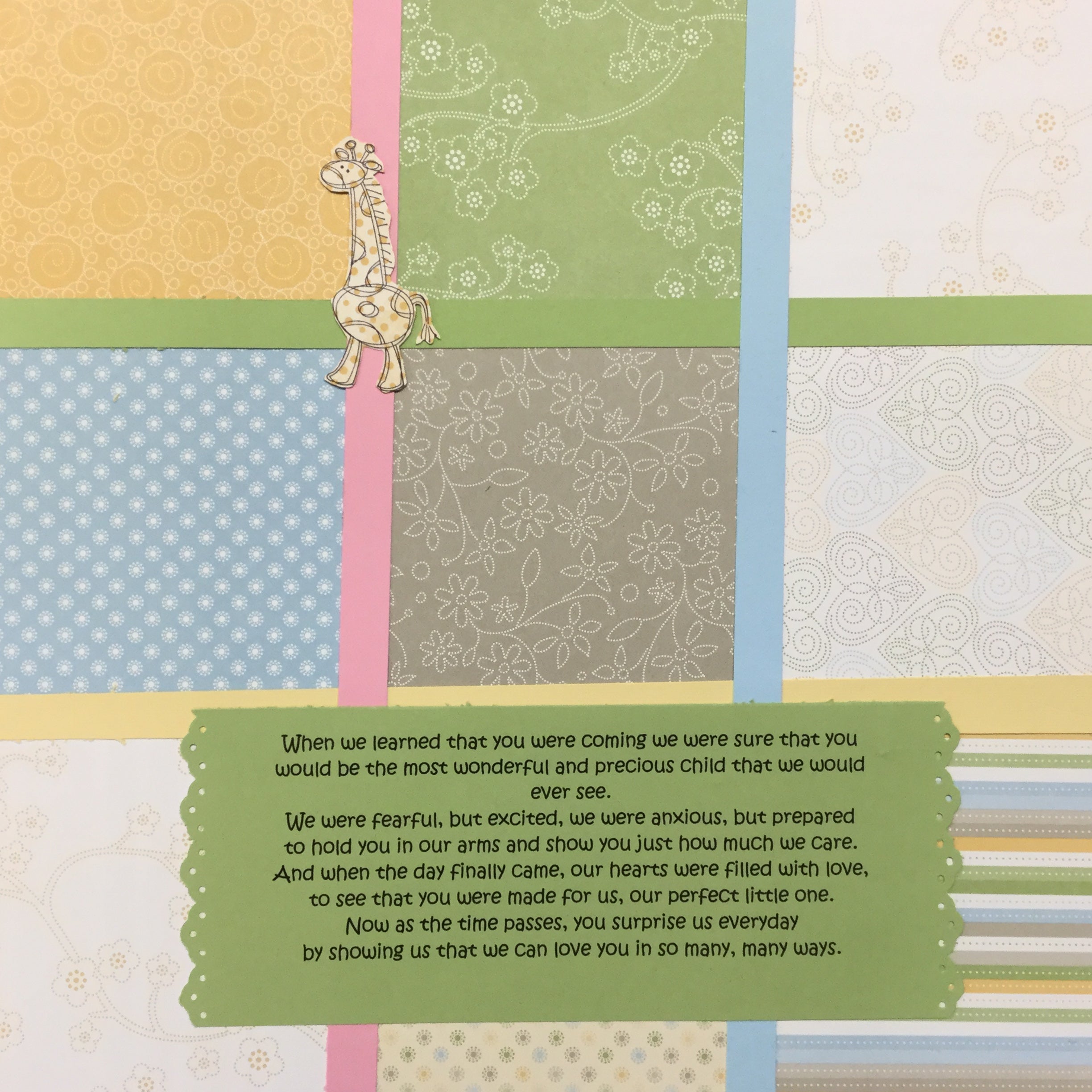 $5.00 Premade Pages BUNDLE OF JOY (2) 12&quot;X12&quot; Scrapbook Pages Scrapbooksrus 