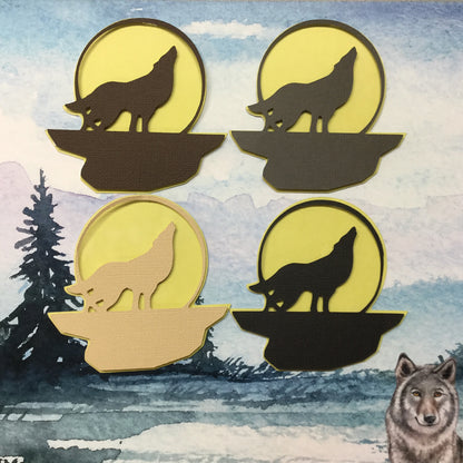 WOLF Custom Scrapbook Die Cut Embellishments