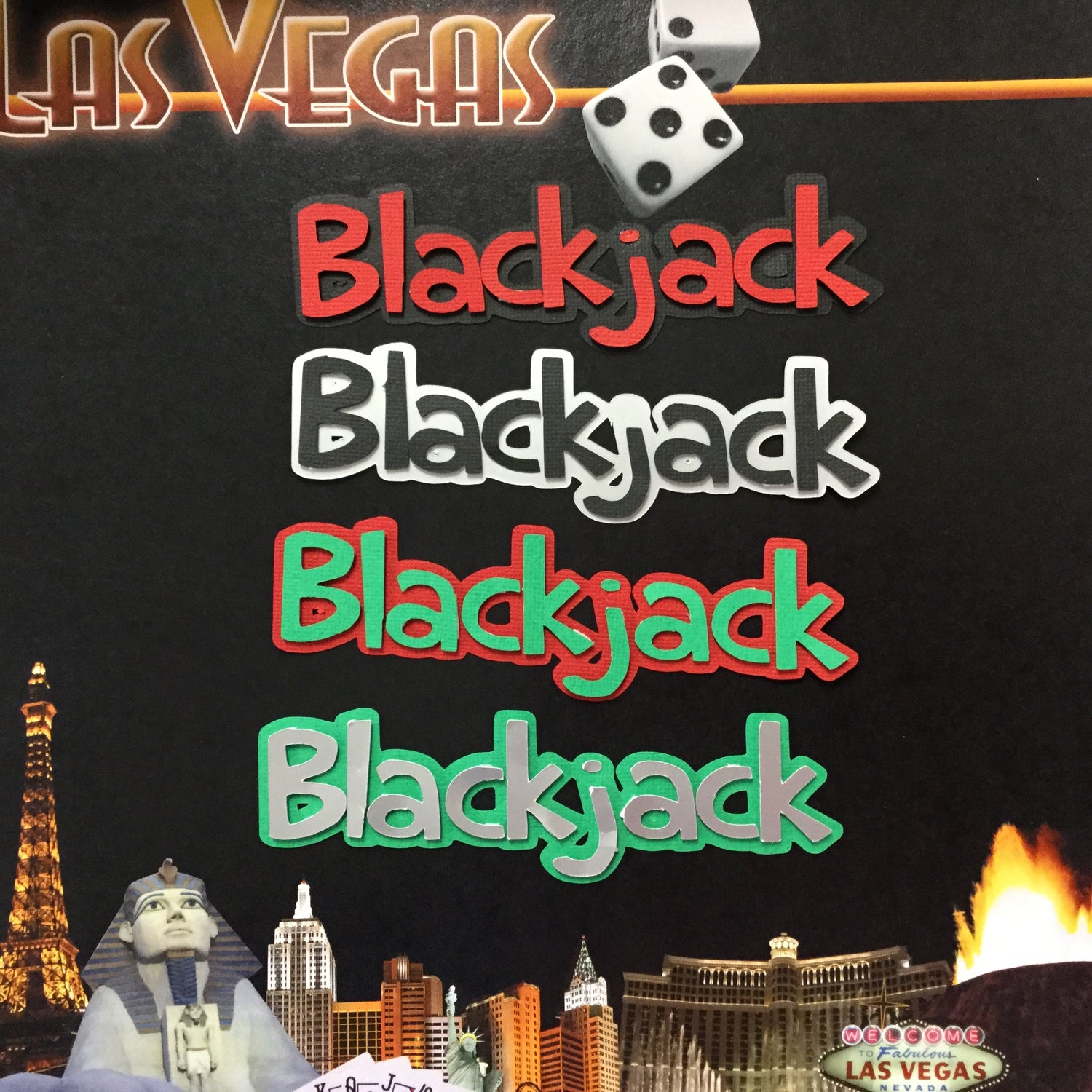 BLACKJACK Vegas Scrapbook Die Cuts Scrapbooksrus 