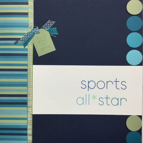 Premade Page SPORTS ALL STAR 12"x12" Scrapbook