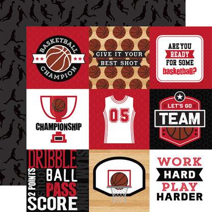 Echo Park  12&quot;x12&quot; BASKETBALL 13pc COLLECTION KIT Scrapbooksrus 