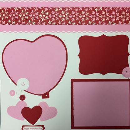 Premade Pages HAPPY VALENTINES DAY 12&quot;X12&quot; (2) Scrapbook Pages Scrapbooksrus 