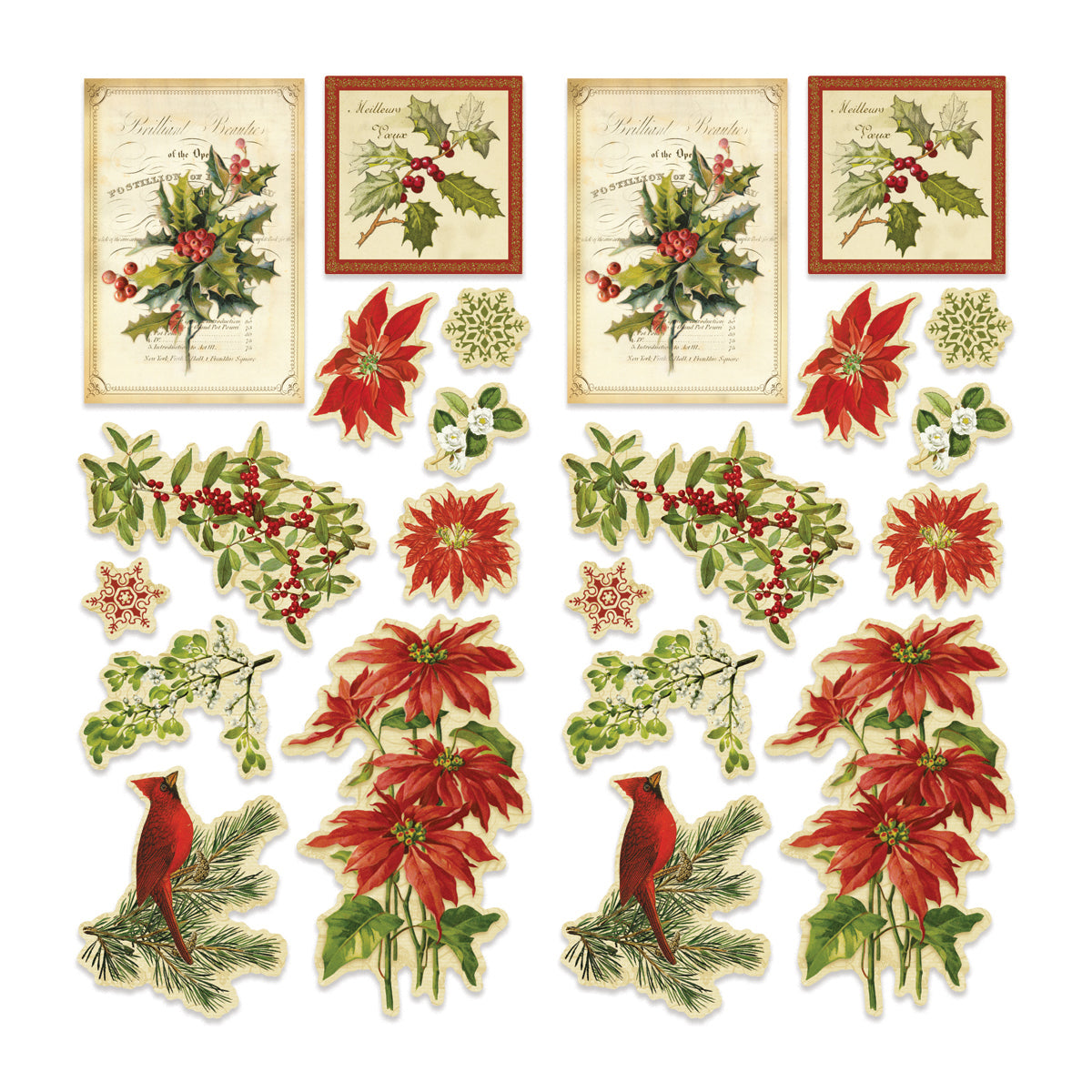 Ultimate Crafts Look Like CHRISTMAS Poinsettia Chipboard Shapes