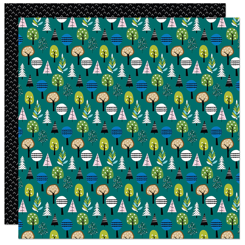 Bella Blvd Let’s Go On An Adventure IN THE WOODS 12"X12" Scrapbook Paper Scrapbooksrus