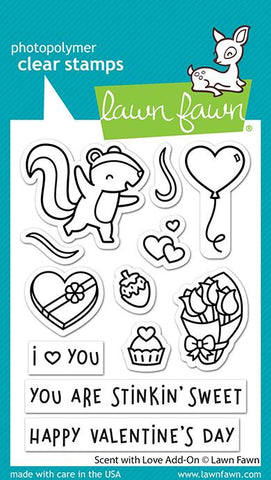Lawn Fawn SCENT WITH LOVE ADD-ON Clear Stamps 4"X3" 12pc Scrapbooksrus 