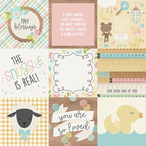 Simple Stories Oh Baby! 4x4 ELEMENTS 12x12 Scrapbook Paper Scrapbooksrus 