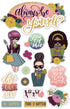 Paper House ALWAYS BE YOURSELF 3D Stickers 14pc. Scrapbooksrus 