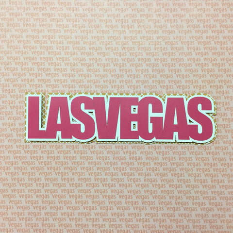 Laurel Leaf LAS VEGAS Travel Laser Cuts 3"X9" 1pc LV Hot Pink Scrapbooksrus 