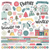 Simple Stories FREEZIN’ SEASON 12"X12" Cardstock Sticker Sheet Scrapbooksrus 