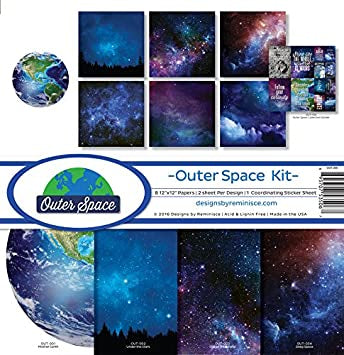 Reminisce OUTER SPACE KIT 12X12 Scrapbook Kit Scrapbooksrus 
