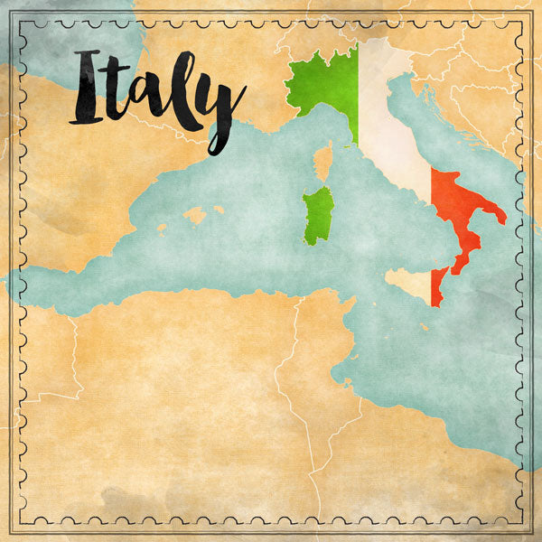ITALY MAP SIGHTS 12X12 Paper Scrapbook Customs Scrapbooksrus 