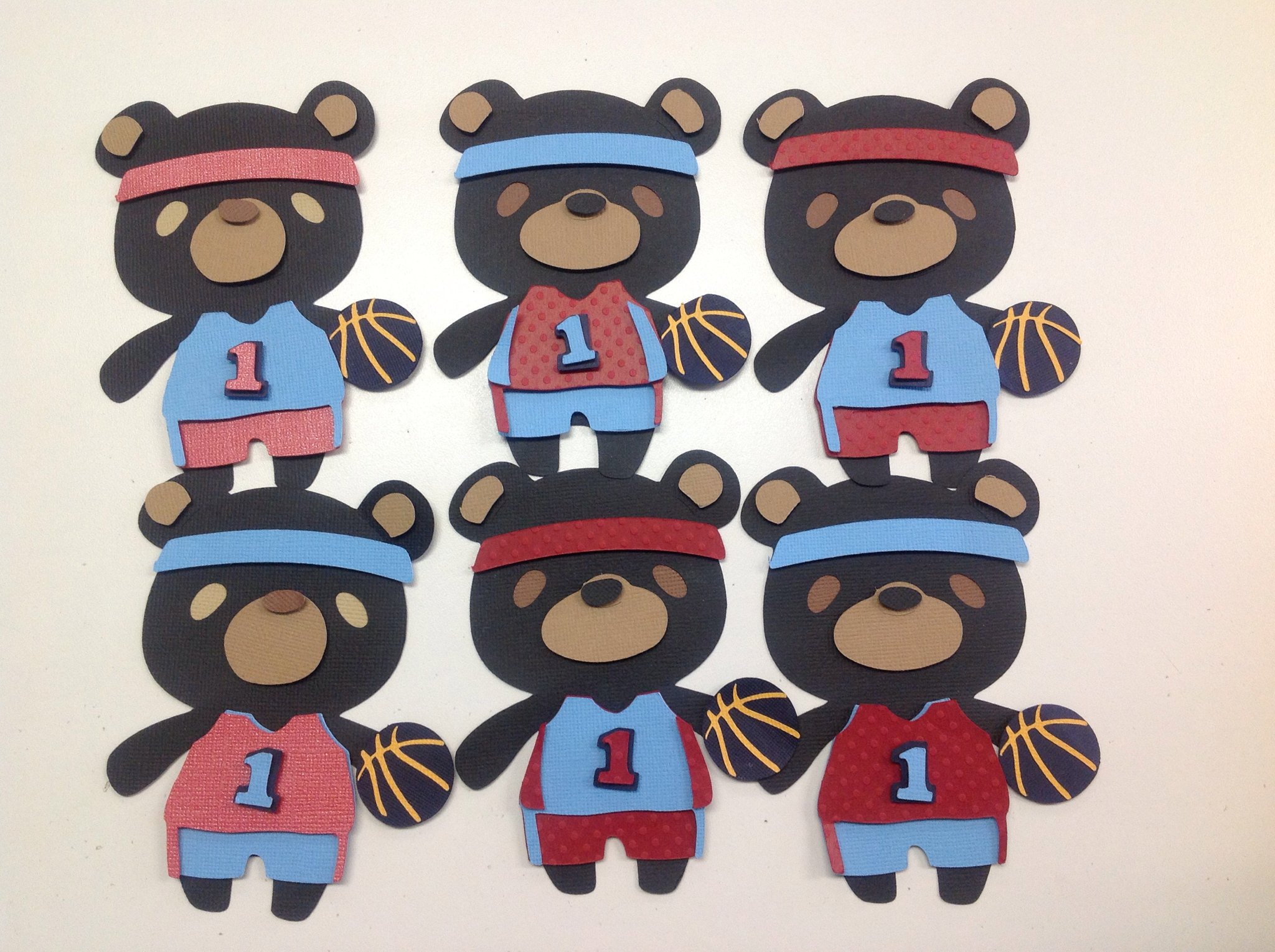 Teddy Bear Basketball Diecut Die Cut