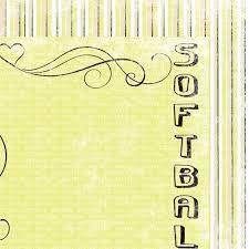 Moxxie CURVE BALL SOFTBALL 12&quot;X12&quot; Scrapbook Kit Scrapbooksrus 