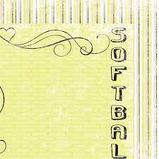 Moxxie CURVE BALL SOFTBALL 12"X12" Scrapbook Kit Scrapbooksrus 