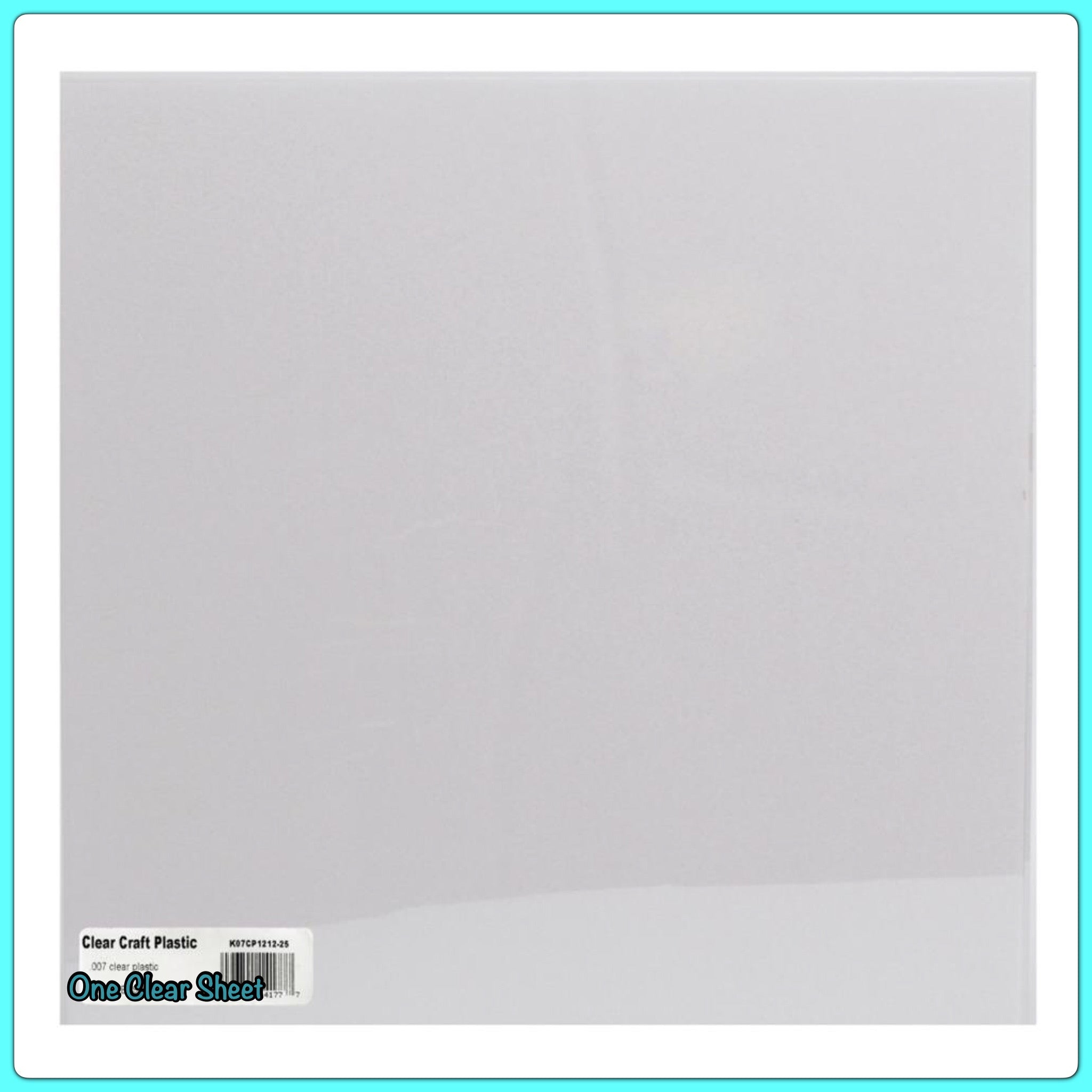 CLEAR SHEET 12&quot;X12&quot; Craft Plastic Transparency .007