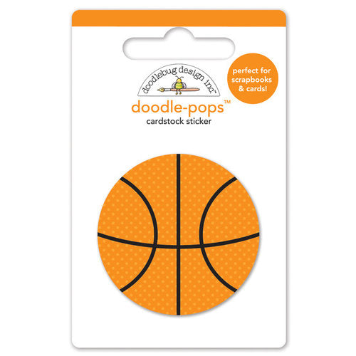 Doodlebug Doodle-Pops BASKETBALL  Mini DoodlePops 3D Stickers Scrapbooksrus 