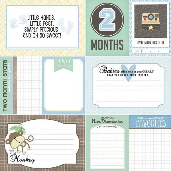 BABY’S FIRST YEAR DS Journal 12X12 Boy Paper Kit