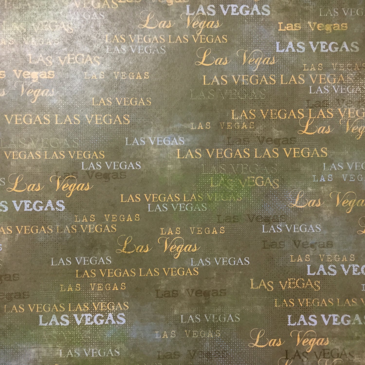 Green Lush LAS VEGAS YELLOW 12&quot;X12&quot; Travel Paper Scrapbooksrus 