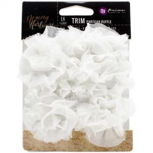 Prima Memory Hardware FLOWER Parisian Ruffle Trim 1&quot;X1.8 Yards Scrapbooksrus 