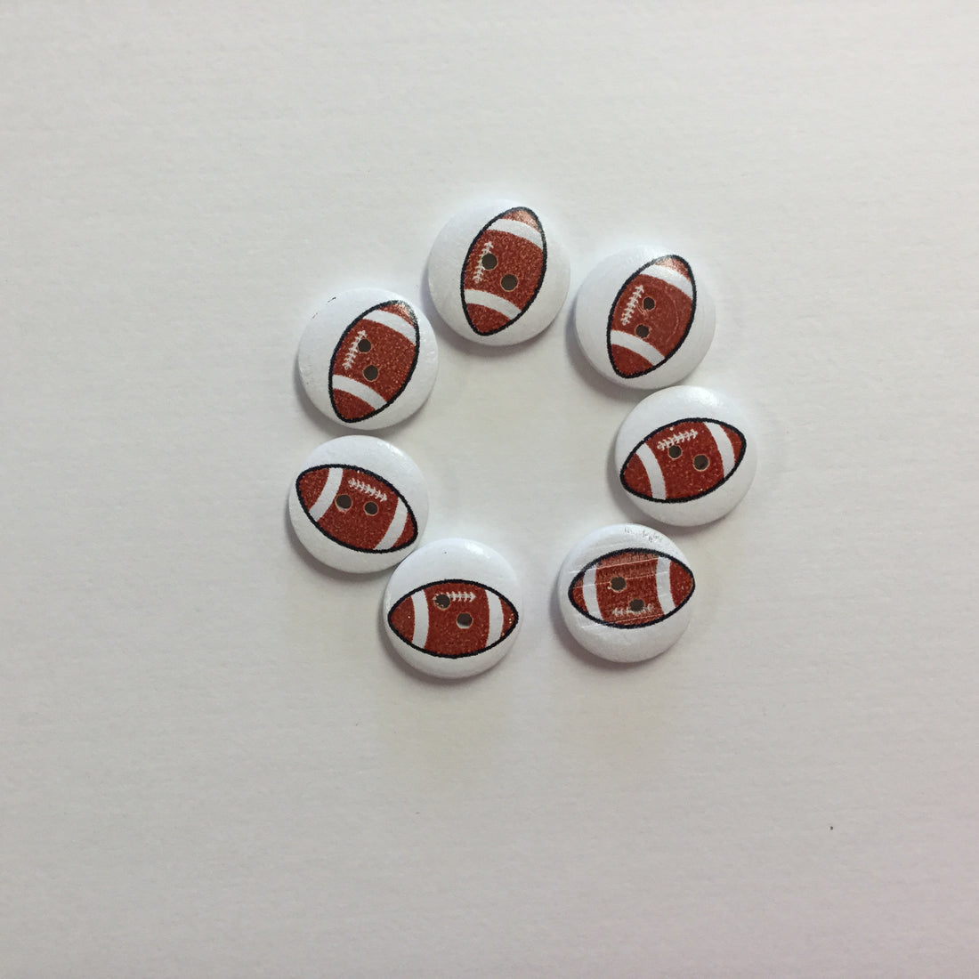 Sports Button FOOTBALL 1pc 3/4” Round Scrapbooksrus