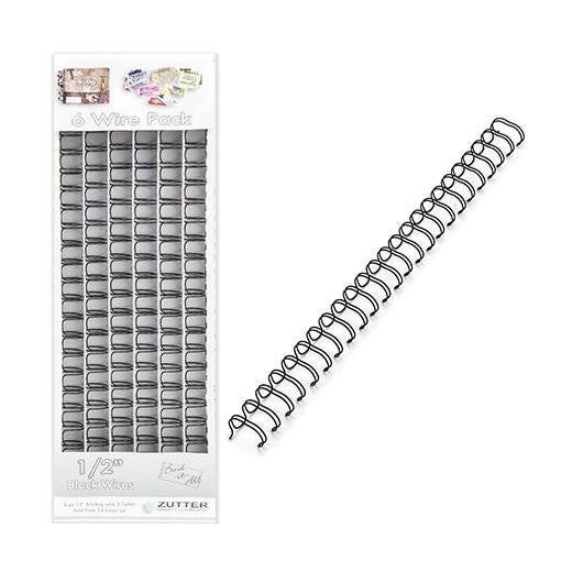 Zutter Universal BINDING WIRES 1/2” Black 6pc. Scrapbooksrus