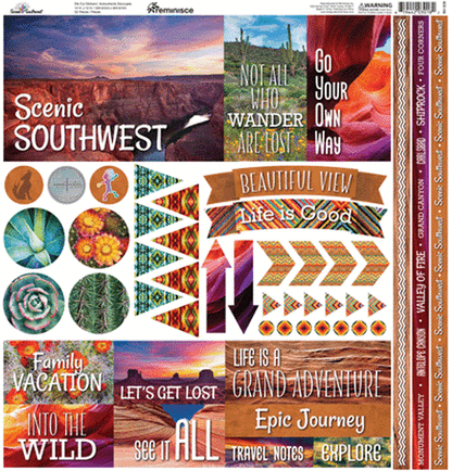 Reminisce SCENIC SOUTHWEST KIT 12X12 Scrapbook Kit