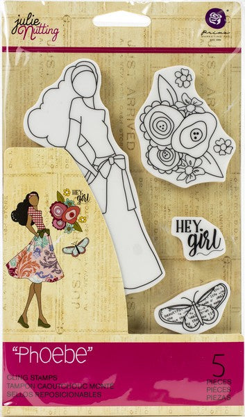 Prima Julie Nutting Cling Mount PHOEBE DOLL Rubber Stamp 913052 Scrapbooksrus 