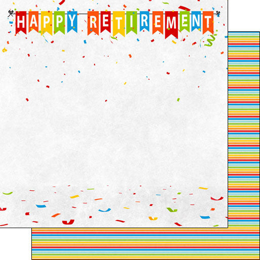 HAPPY RETIREMENT 12&quot;X12&quot; Scrapbook Customs Paper Scrapbooksrus 