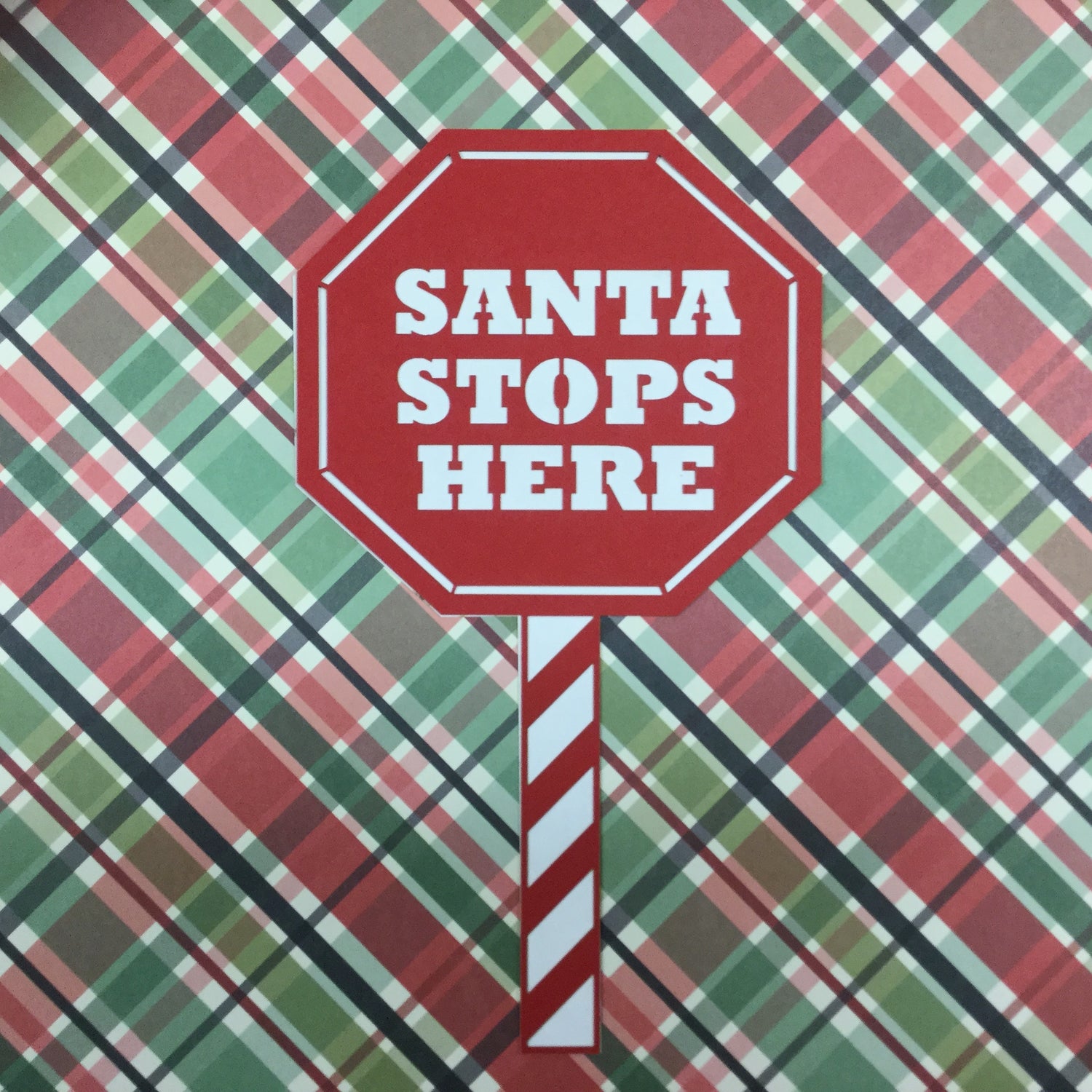 SANTA STOPS HERE Christmas Custom Scrapbook Die Cut Scrapbooksrus 