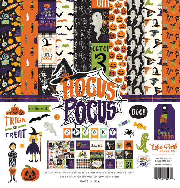 Echo Park  12&quot;x12&quot; HOCUS POCUS 13pc COLLECTION KIT Scrapbooksrus 