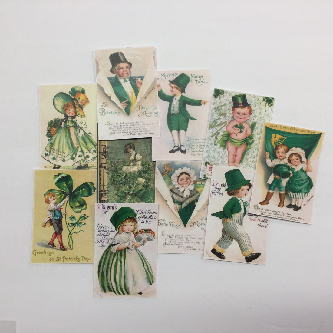 Tags &amp; Ephemera 10pc ST. PATRICK&