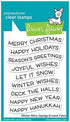 Lawn Fawn WINTER WAVY SAYINGS Clear Stamps 4"X3" Scrapbooksrus 