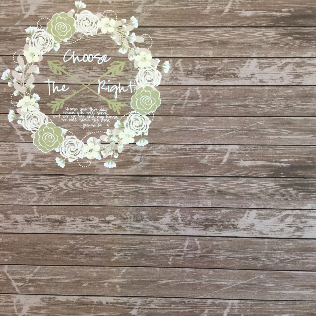 CHOOSE WHOM YOU 12"X12" Scrapbook Customs Religious Church Paper