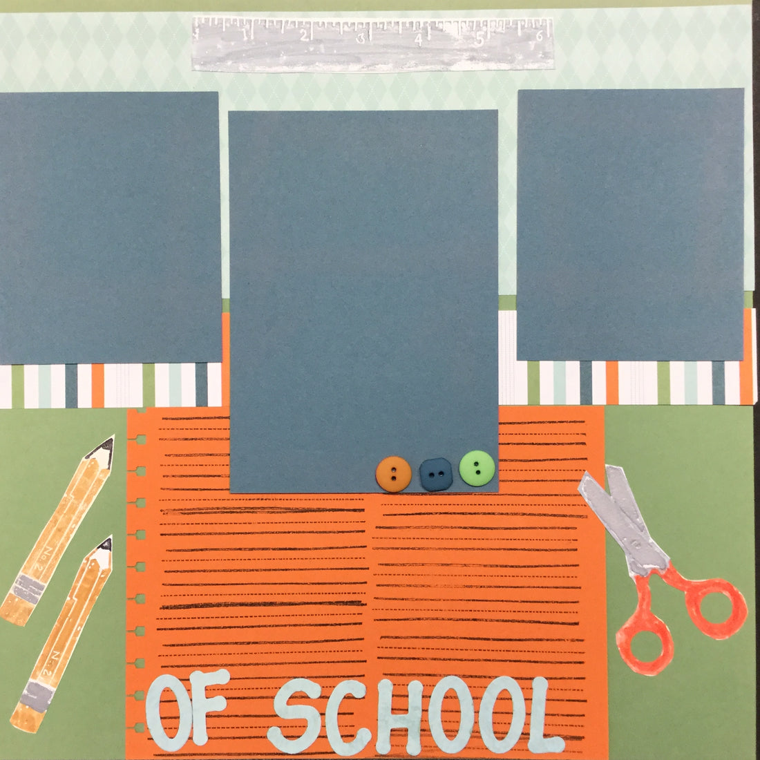 $5.00 Premade Pages FIRST DAY OF SCHOOL (2) 12"X12" Scrapbook Pages Scrapbooksrus