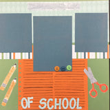 $5.00 Premade Pages FIRST DAY OF SCHOOL (2) 12"X12" Scrapbook Pages Scrapbooksrus 
