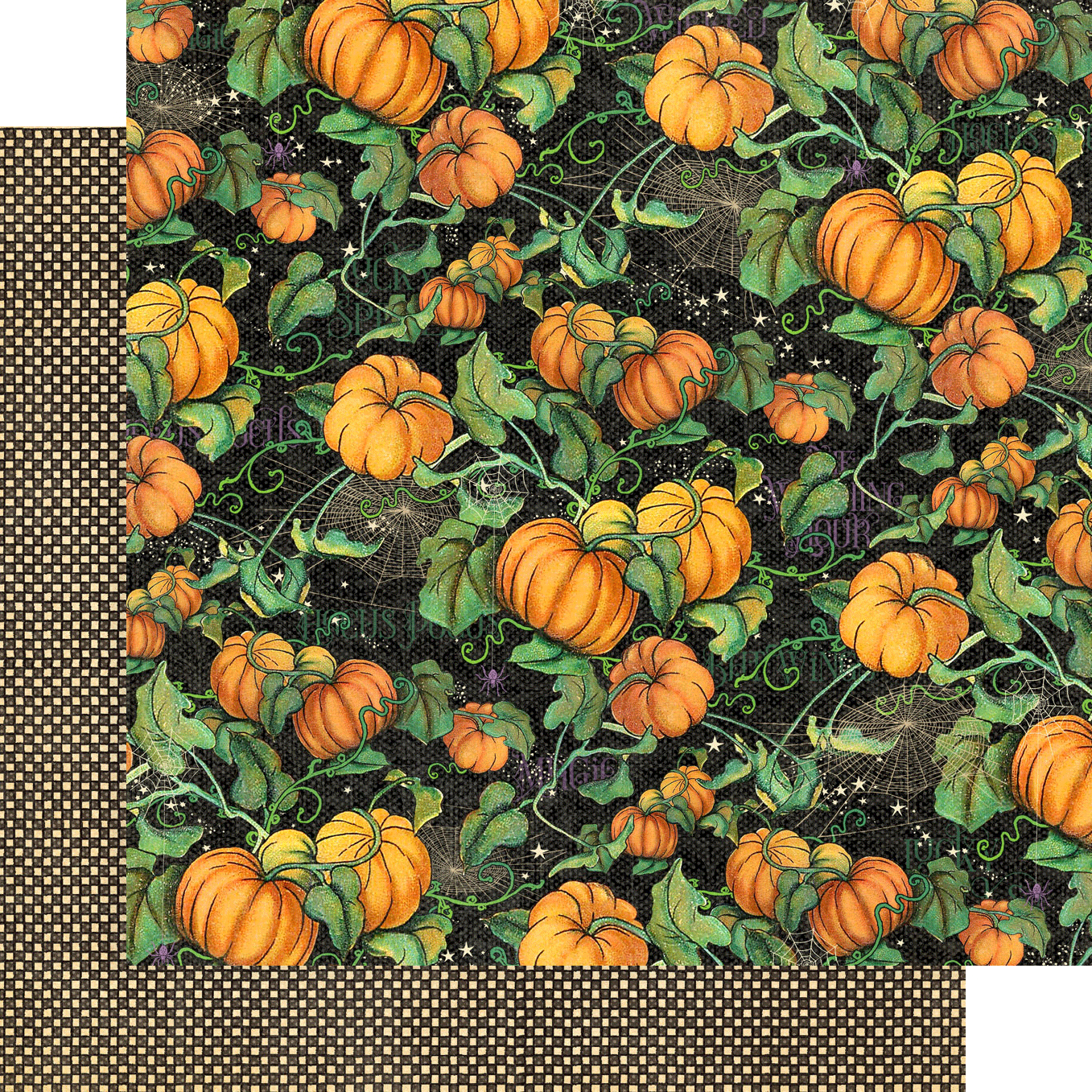 Graphic 45 Midnight Tales PUMPKIN PATCH 12X12 Paper Scrapbooksrus 