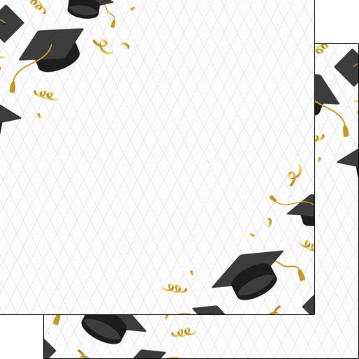 GRADUATION CORNERS 12&quot;X12&quot; Scrapbook Customs Paper Scrapbooksrus 