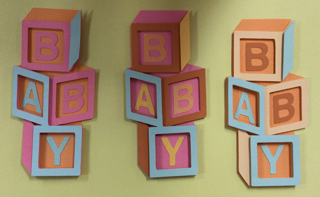 Welcome Baby Girl BLOCKS Custom Scrapbook Die Cut Embellishment Scrapbooksrus