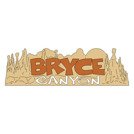 BRYCE CANYON Word & Background Title Travel Laser Cuts 3"X 9" 1pc Scrapbooksrus 
