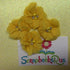 Chiffon Fabric Flowers YELLOW with Pearl & Rhinestone Centers 4pc Scrapbooksrus 