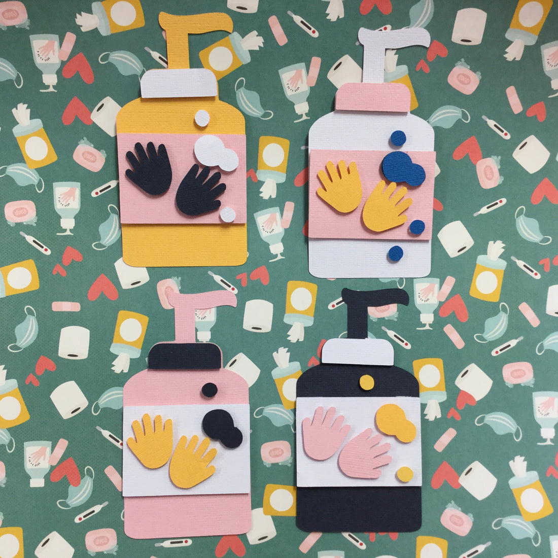 Corona Covid-19 Quarantine Scrapbook DieCuts HAND SANITIZER Scrapbooksrus 