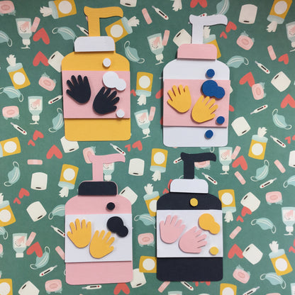 Corona Covid-19 Quarantine Scrapbook DieCuts HAND SANITIZER Scrapbooksrus 