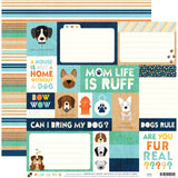 DCWV Playful Pets DOG TAGS 12”x12” Scrapbook Paper Scrapbooksrus 