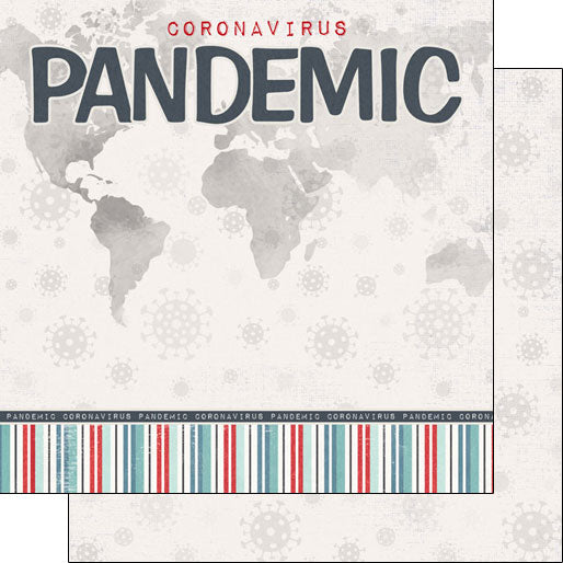 Covid-19 PANDEMIC TITLE Double Sided 12X12 Paper Scrapbook Customs 