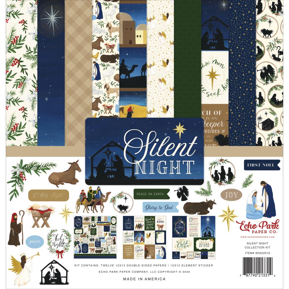 Echo Park  12&quot;x12&quot; SILENT NIGHT 13pc COLLECTION KIT Scrapbooksrus 