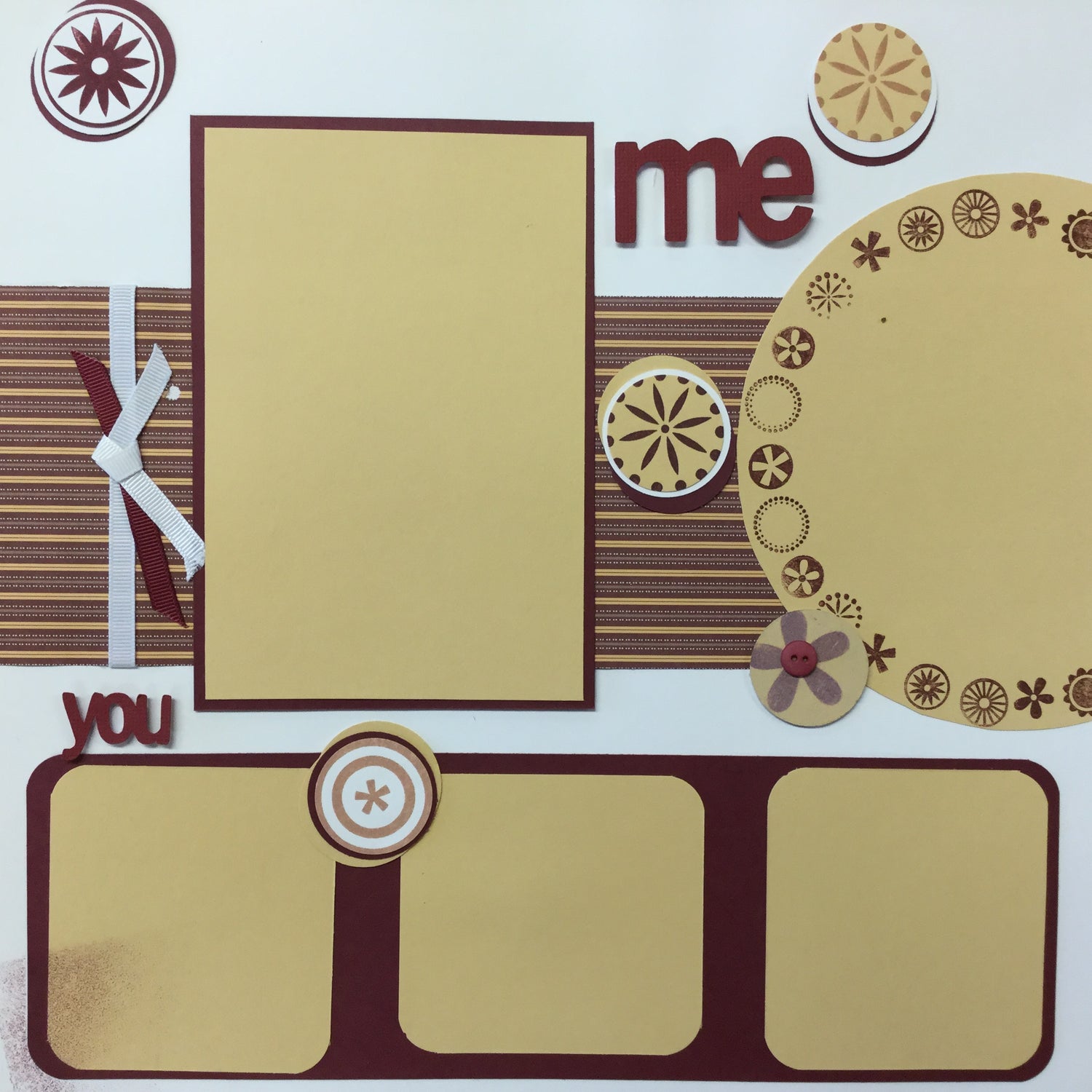 $5.00 Premade Pages ME AND YOU (2) 12&quot;X12&quot; Scrapbook Pages Scrapbooksrus 