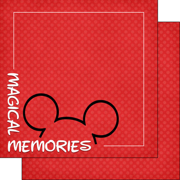 Disney MAGICAL MEMORIES CORNER  DOUBLE-SIDED 12&quot;X12&quot; Paper