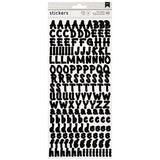 American Crafts Thickers BLACK Alphabet Stickers 4 Sheets Scrapbooksrus 